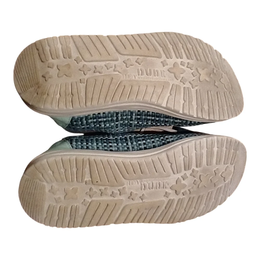 Hey Dude Women's Slip-On Knit Sneakers in Teal Green - Picture 4 of 7